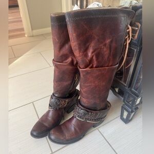 Freebird by Steven Dark Brown Over the Knee Boots